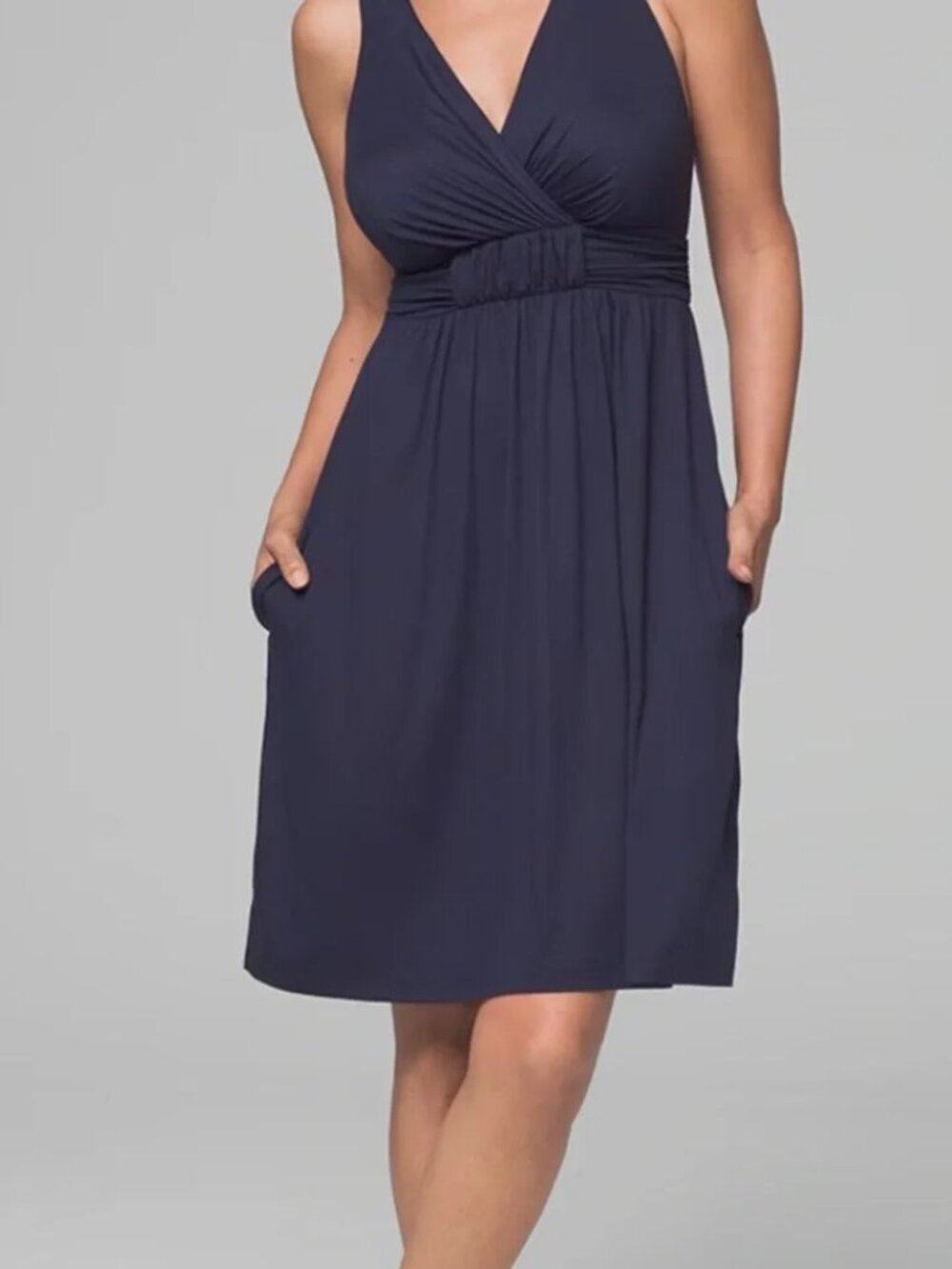 Soma NWT XXL Cross-Back Dress With Built-In Bra Black